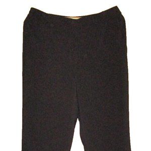 Black Pants S Short Elastic Waist Polyester Blend High Waist Chicos High Waist